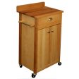 Butcher Block Cart with Backsplash Butcher Block Top 51531 Online Hot Sale