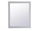 Aqua Rectangle Vanity Mirror 30 Inch In Grey Hot on Sale