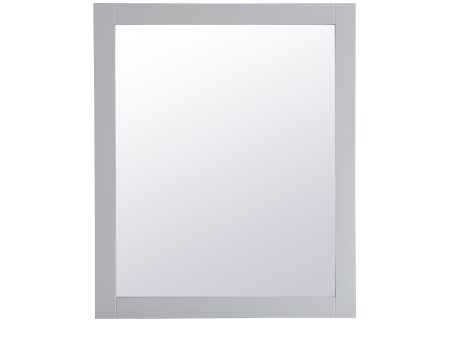 Aqua Rectangle Vanity Mirror 30 Inch In Grey Hot on Sale