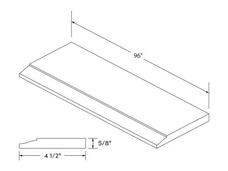 Aqua Shaker Base Board Molding by Craft For Sale