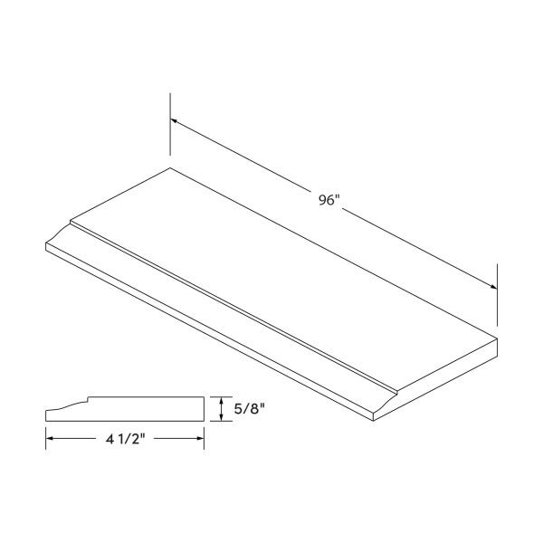 Aqua Shaker Base Board Molding by Craft For Sale