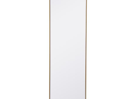 Soft Corner Metal Rectangular Mirror 18X60 Inch In Brass Discount