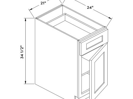 Aqua Shaker 21”W Base Cabinet by Craft For Sale