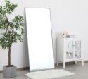 Metal Frame Rectangle Mirror 30 Inch In Silver For Sale