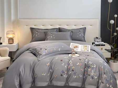 Butterfly Elegance 100% Egyptian Cotton Luxury Bedding Set Hot on Sale