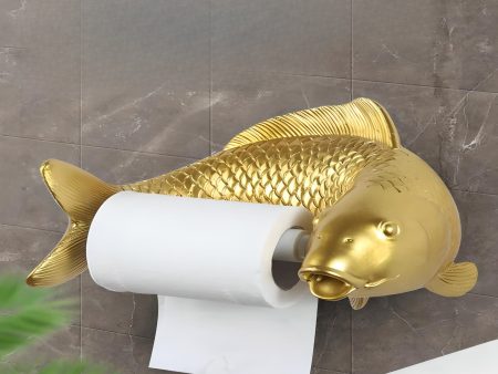 Gold Fish Creative Toilet Paper Roll Holder Cheap