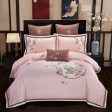 4-piece embroidered bedding set Hot on Sale