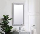 Aqua Rectangle Vanity Mirror 18 Inch In Grey Online Sale