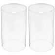 Clear Glass Tube Candleholder Shades - Set of 2 Cheap