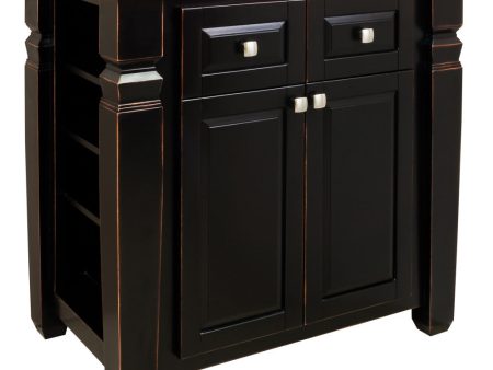 Black 34  x 22  x 34-1 4  Kitchen Island LoftFurniture by Jeffrey Alexander on Sale