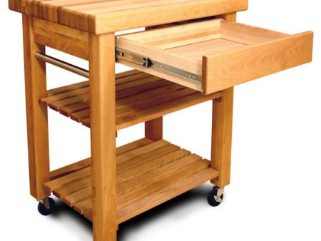 Work Center w  2 1 2  Thick Butcher block Top and Drawer 30  W 1470 For Discount