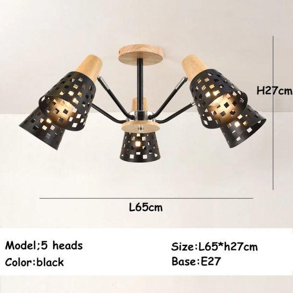 Scandinavian Ceiling Chandelier Living Room LED Chandelier Bedroom Wooden Ceiling Lights Kitchen 220V Interior Decor Lighting Cheap