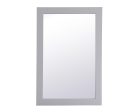 Aqua Rectangle Vanity Mirror 24 Inch In Grey Fashion