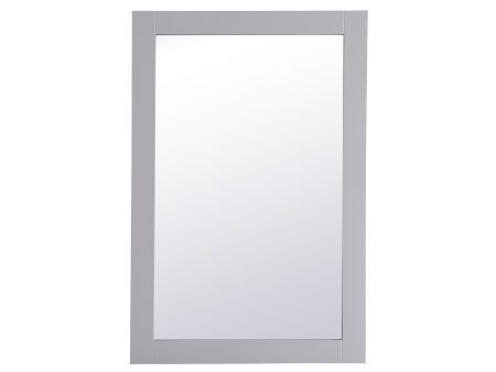 Aqua Rectangle Vanity Mirror 24 Inch In Grey Fashion