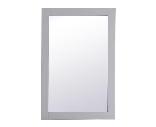 Aqua Rectangle Vanity Mirror 24 Inch In Grey Fashion