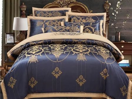 Babson Luxury 4-Piece Jacquard Bedding Set in 100% Cotton on Sale