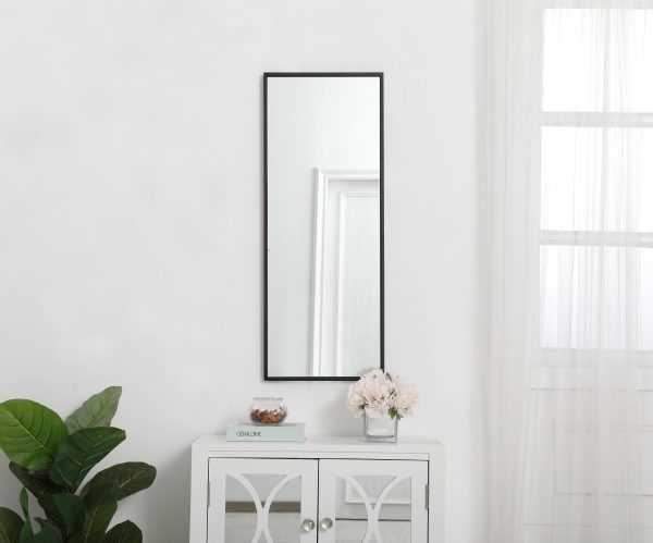 Metal Frame Rectangle Mirror 14 Inch In Black Supply