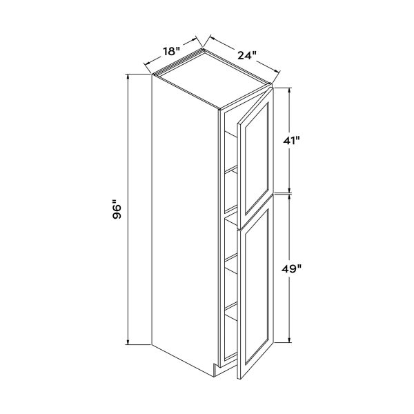 Aqua Shaker 18”W x 96”H Pantry Cabinet by Craft Online Sale