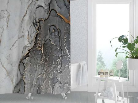 Luxury Marble Decorative Waterproof  Shower Curtain Fashion