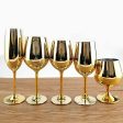 Sophisticated Electroplated Gold Crystal Champagne Glass For Discount