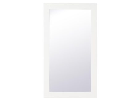 Aqua Rectangle Vanity Mirror 18 Inch In White Hot on Sale