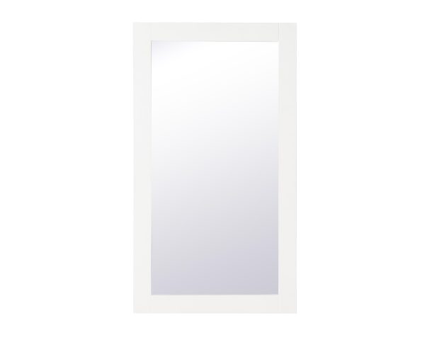 Aqua Rectangle Vanity Mirror 18 Inch In White Hot on Sale