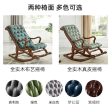 American Solid Wood Rocking Chair Balcony Casual Lunch Break Recliner Fabric Genuine Leather Simple Leisure Chair Living Room Adult Couch Cheap