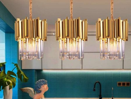 Chrome Gold Kitchen Lights LED Chandeliers For Cheap