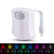 Smart Motion Sensor Toilet Seat LED Backlight Night Light 8 Colors   Waterproof Fashion