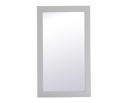 Aqua Rectangle Vanity Mirror 18 Inch In Grey Online Sale