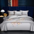 1000TC Egyptian Cotton Embroidered Duvet Cover Set - 4pcs For Cheap