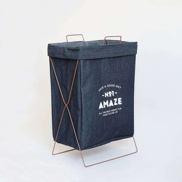 Linen Iron Laundry Basket For Sale