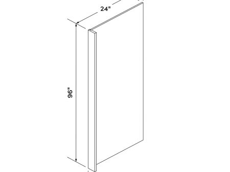 Dark Gray Stain Recessed Panel 24  Refrigerator End Panel with 3  Filler by Craft on Sale