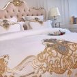 New Luxury embroidery Sheet Pillowcase and Duvet Cover Set Sale