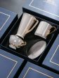 Exquisite European Bone China Coffee Cup Set in Luxury Gift Box Discount