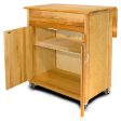 Mid-Size Two Door Kitchen Cart with Drop Leaf On Caster s 51533-51536 Online