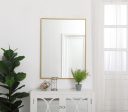 Metal Frame Rectangle Mirror 27 Inch In Brass Online now