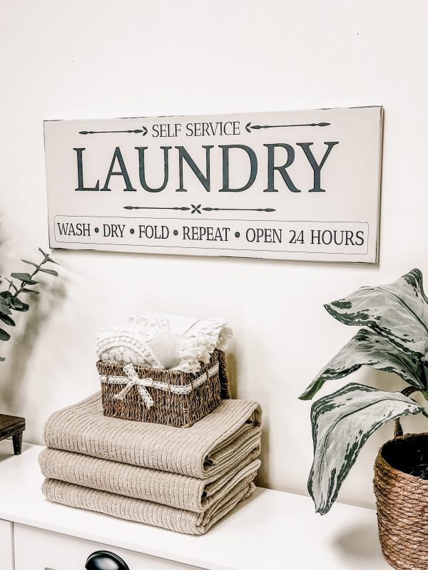 Laundry room sign- personalized with family name Online now