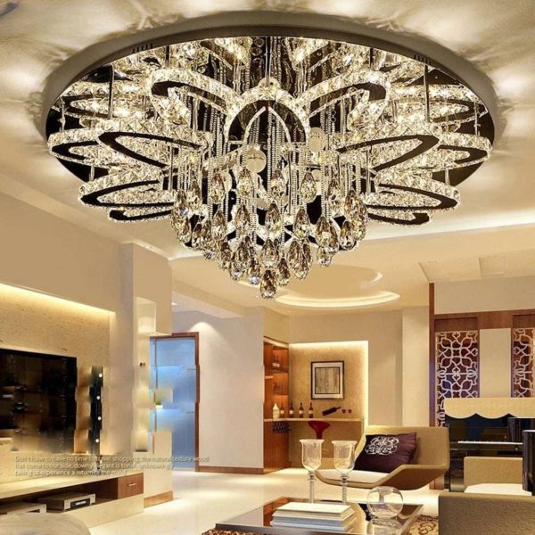 LED Modern Crystal Stainless Steel Chandelier Supply