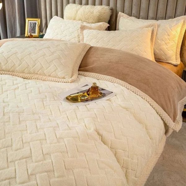 Luxury Fluffy Soft Velvet Duvet Cover Bed Set Online Hot Sale