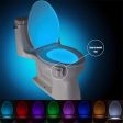 Smart Motion Sensor Toilet Seat LED Backlight Night Light 8 Colors   Waterproof Fashion