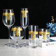 Nordic Gold Edge Elegant Crystal Goblet Fashion