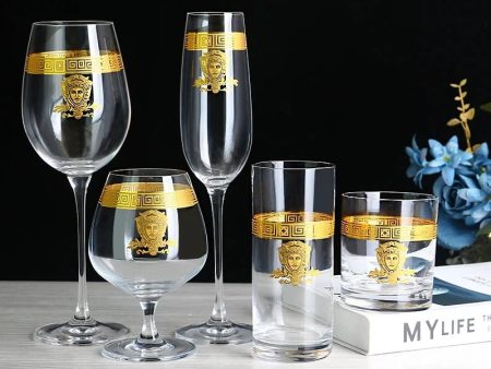 Nordic Gold Edge Elegant Crystal Goblet Fashion