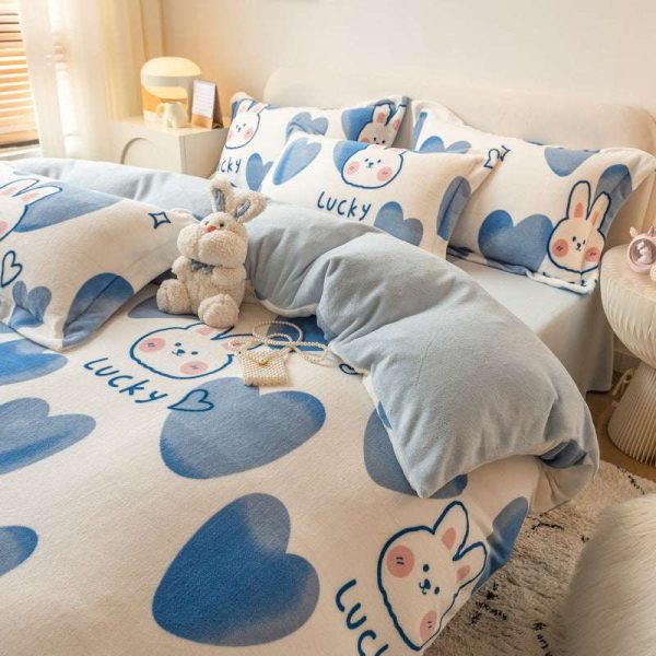 Thickened Winter Milk Velvet Bedding Set For Cheap