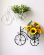 Modern Minimalist Bicycle Flower Basket Wall Decor Online