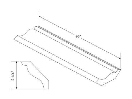 White Shaker Small Crown Molding by Craft Cheap