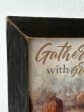 Gather here vintage pumpkin sign with tobacco lathe frame on Sale