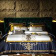 Luxury Elegance 1400TC Cotton Embroidered Bedding Set For Sale