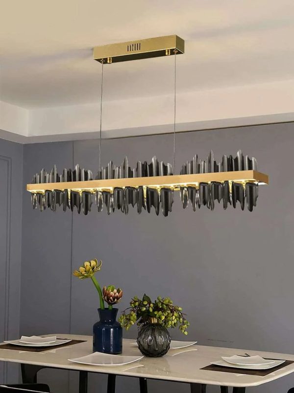 Modern Rectangle Chandelier For Sale