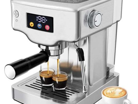 Stainless Steel Espresso Machine with Milk Frother Supply